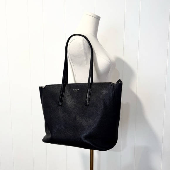 kate spade Handbags - Kate Spade Margaux Large Tote Black Grain Leather Diaper Laptop Bag Designer
